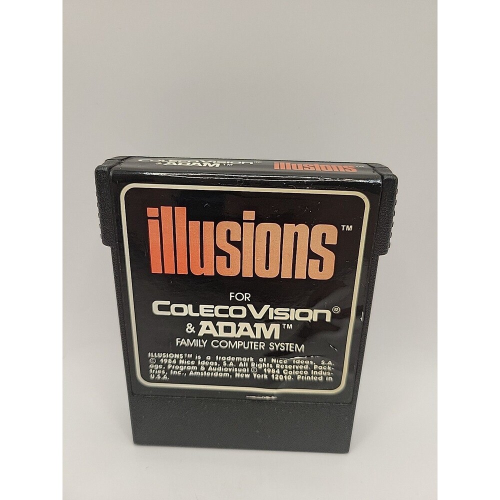 VINTAGE COLECO COLECOVISION & ADAM ILLUSIONS VIDEO GAME CARTRIDGE 1984